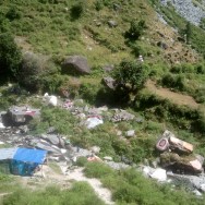 Washing day at the Bhagsu waterfall