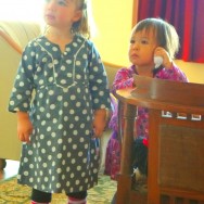 The two cousins had a blast... in a few months, you can expect M to be wearing that dress.